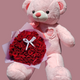Giant Pink Teddy Bear with 100 Red Roses gift set.