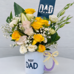 Dad's Golden Bloom Mug Arrangement