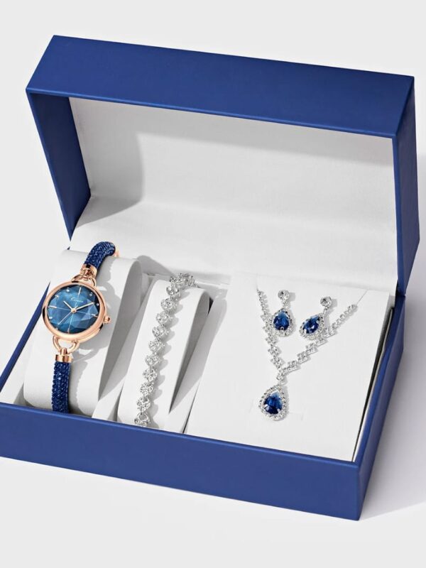 Royal Sapphire Watch & Jewelry Set
