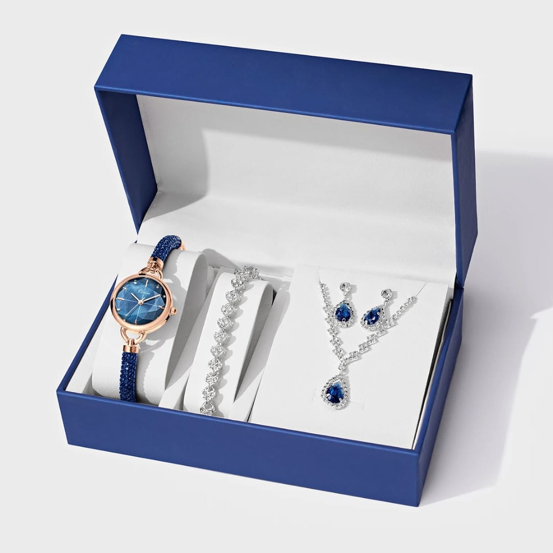 Royal Sapphire Watch & Jewelry Set
