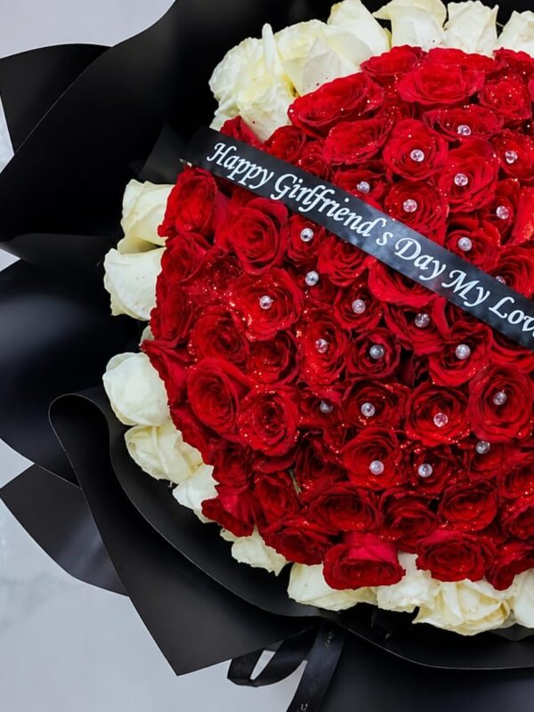 100 Red Roses Girlfriend’s Day Bouquet