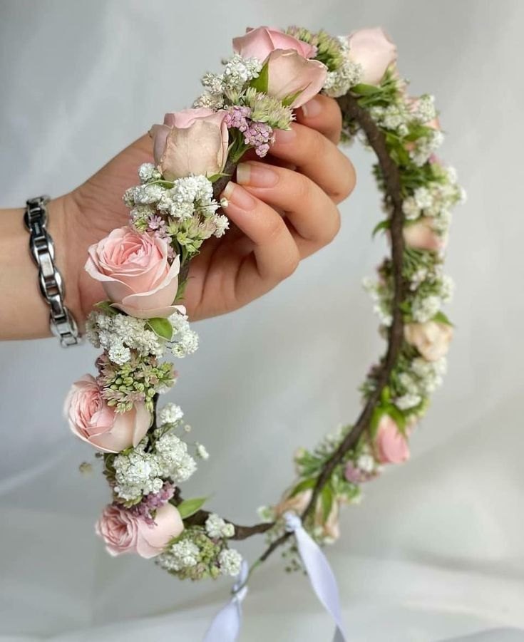 Blush Rose Floral Crown